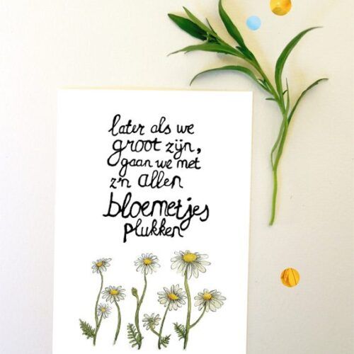 Kaart bloemen plukken