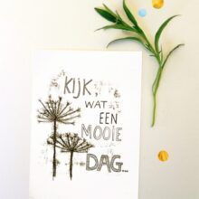 Kaart mooie dag