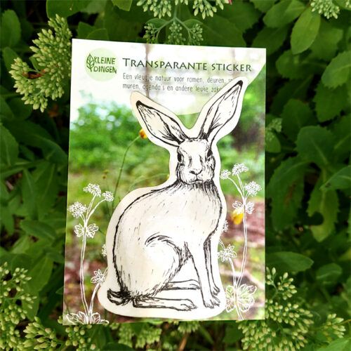 Transparante sticker haas