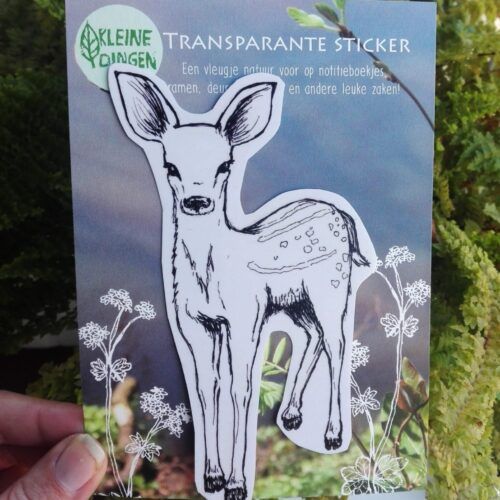 Transparante sticker hert