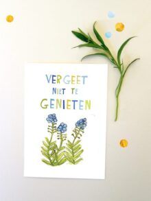Kaart vergeet niet te genieten