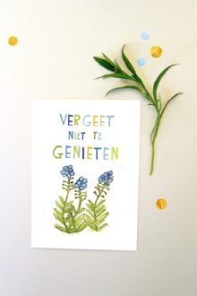 Kaart vergeet niet te genieten