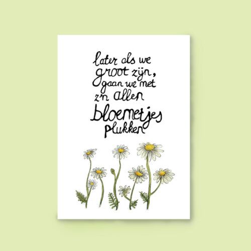 Kaart bloemen plukken