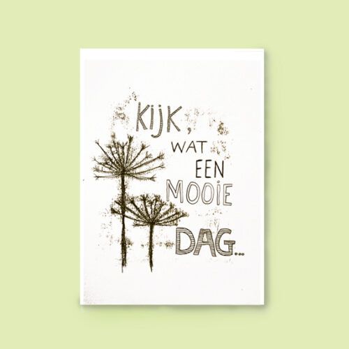 Kaart mooie dag