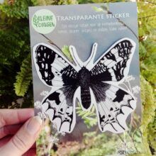 Transparante sticker vlinder