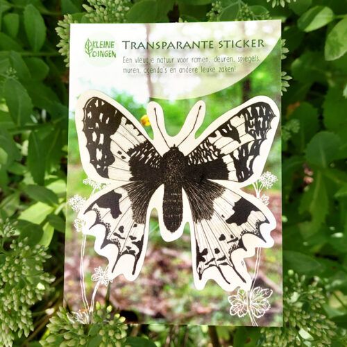 Transparante sticker vlinder