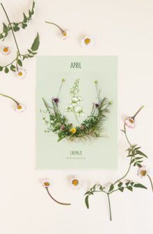 Maandbloem kaart April