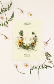 Maandbloem kaart Augustus