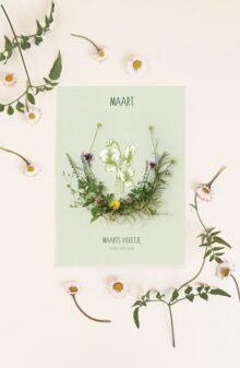 Maandbloem kaart Maart