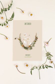 Maandbloem kaart Oktober